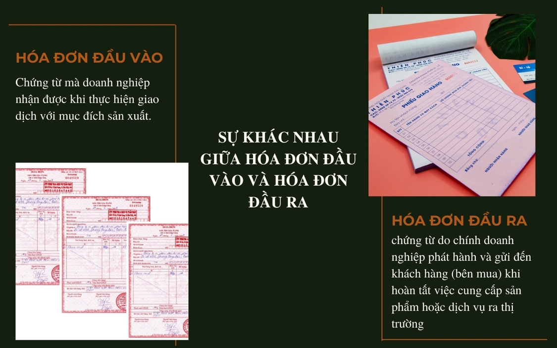 Sơ đồ phân biệt dòng chảy chứng từ giữa hóa đơn đầu vào và hóa đơn đầu ra trong hoạt động kinh doanh