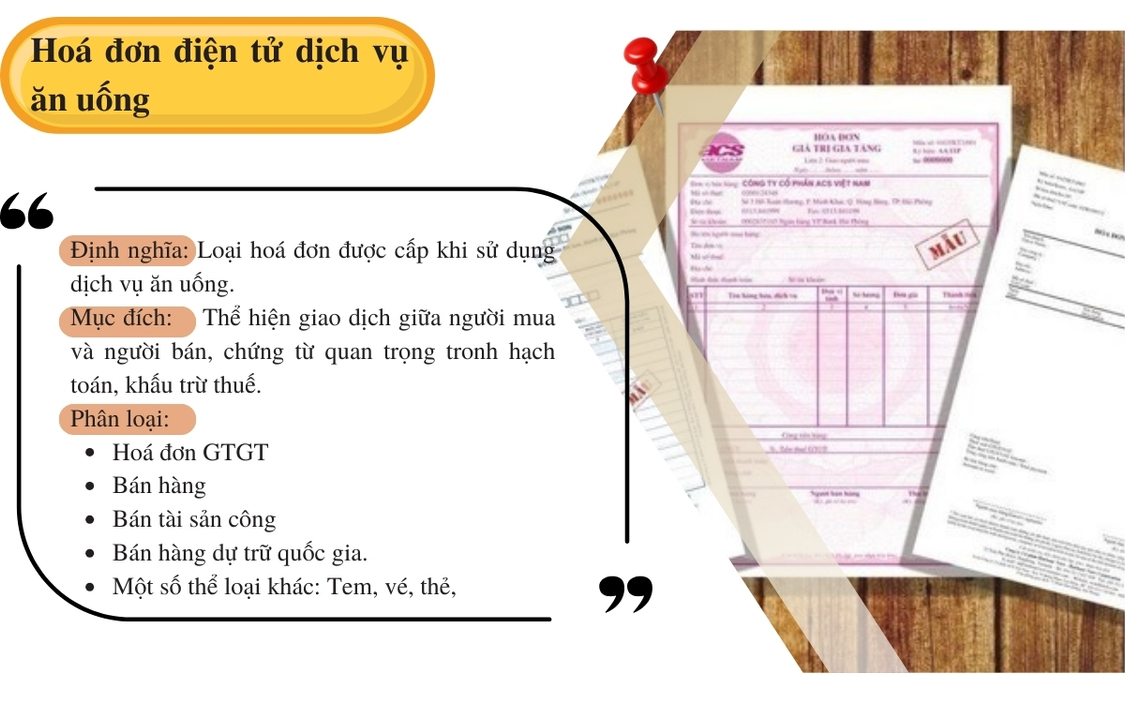 Tong quan ve hoa don dien tu dich vu an uong