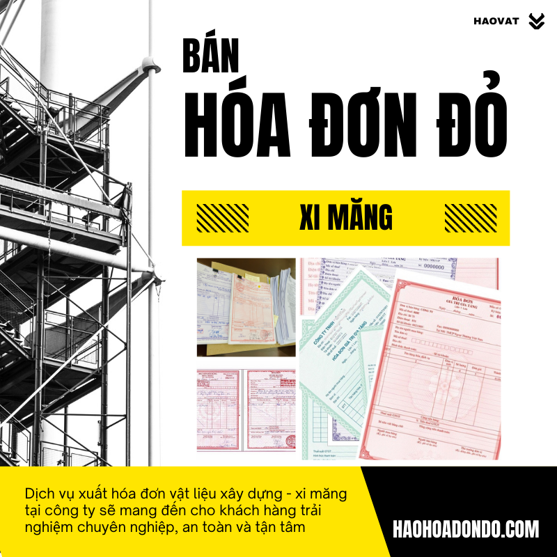Bán hóa đơn đỏ xi măng