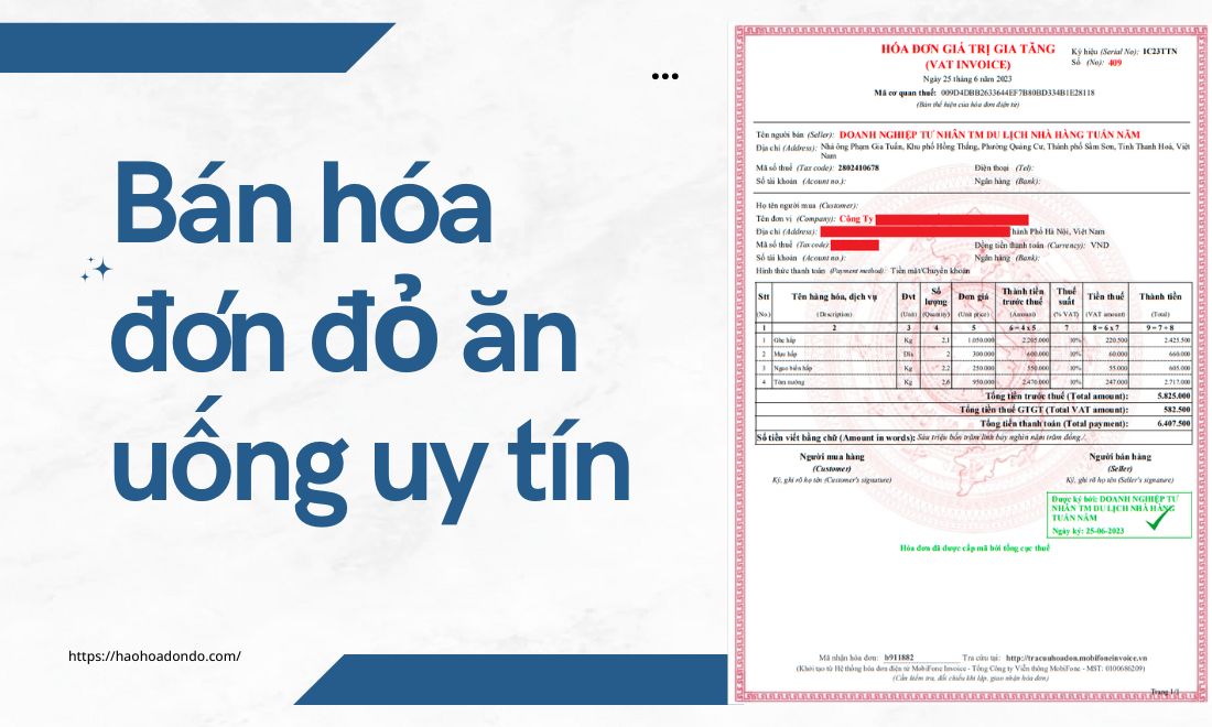 Bán hóa đơn đỏ ăn uống
