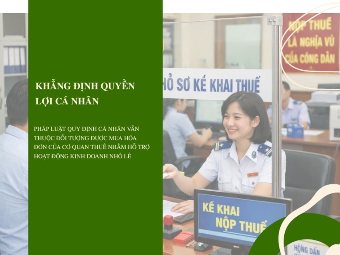 Cá nhân vẫn thuộc đối tượng được mua hóa đơn của cơ quan thuế nếu có hoạt động kinh doanh.