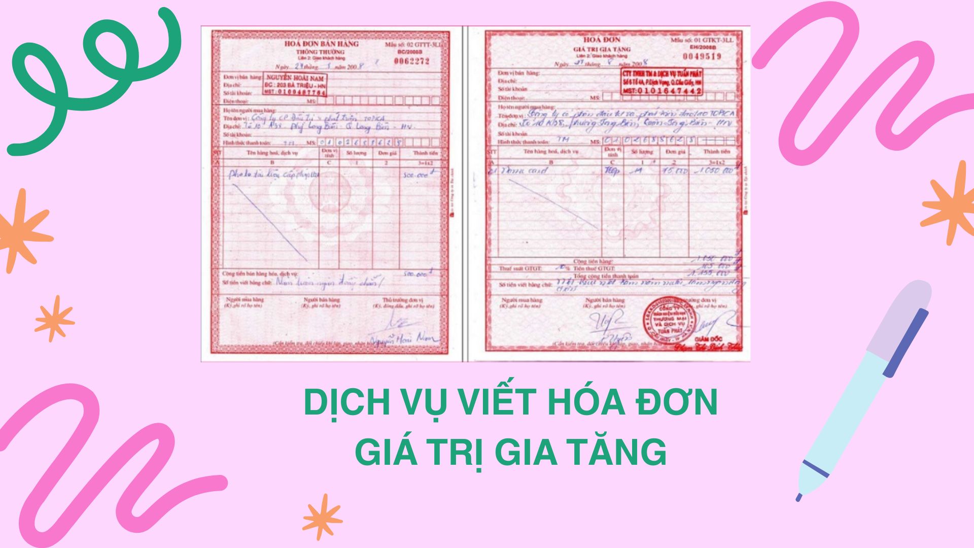 Dịch vụ viết hóa đơn giá trị gia tăng