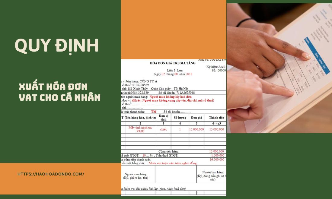 Một số quy định về việc xuất hóa đơn VAT cho cá nhân